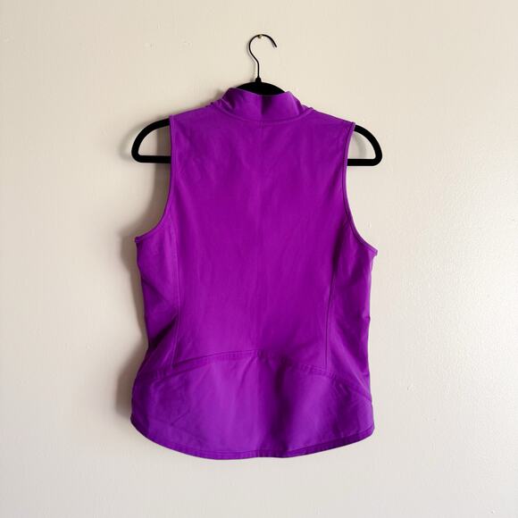 Lauren Ralph Lauren Bright Purple Semi Structured Golf Full Zip Vest - Medium - Picture 6 of 7